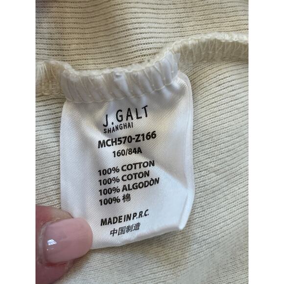 John Galt/Brandy Melville Tank Womens One Size Cream w/Blue Hawaii Summer Casual - Picture 4 of 5